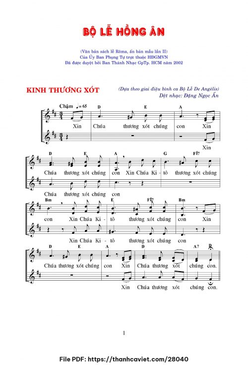 Bộ Lễ Hồng Ân 2002 - Đặng Ngọc Ẩn - trang 1