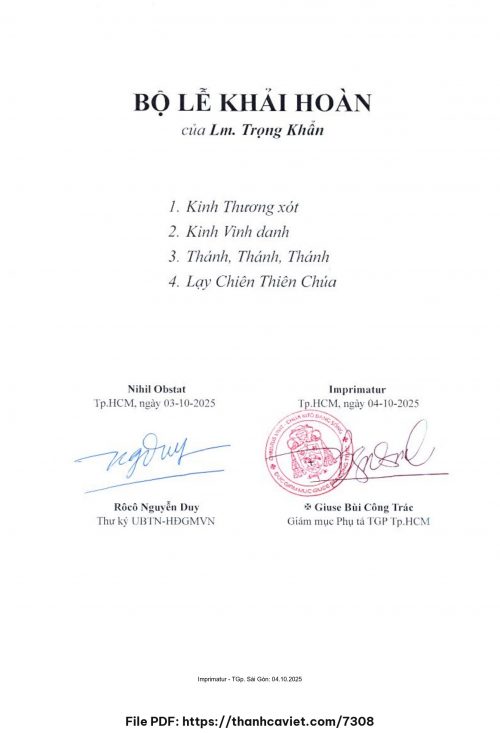 Bộ Lễ Khải Hoàn - Lm. Trọng Khẩn - trang 1