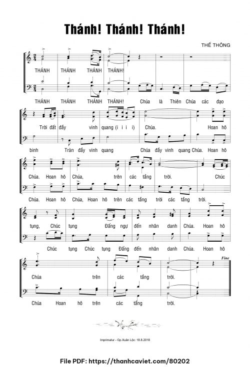 Bộ Lễ Marias Stella – Thánh Thánh Thánh - Thế Thông - trang 1