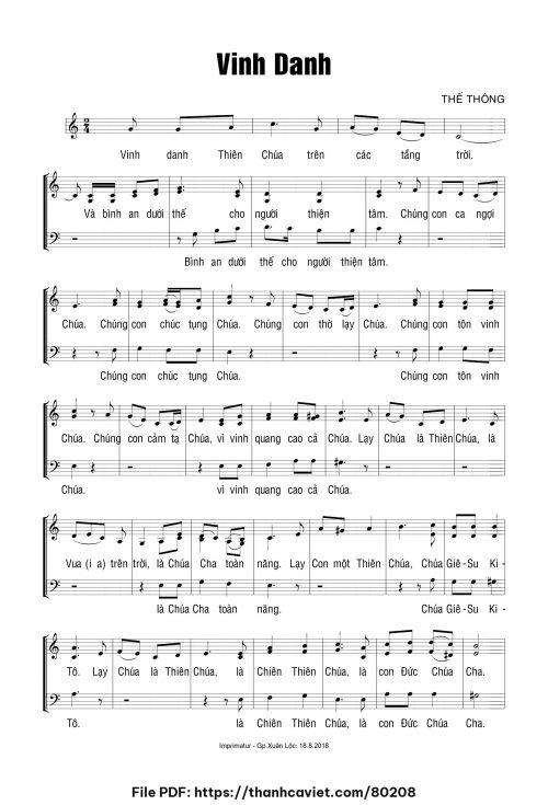Bộ Lễ Marias Stella – Vinh danh Thiên Chúa - Thế Thông - trang 1