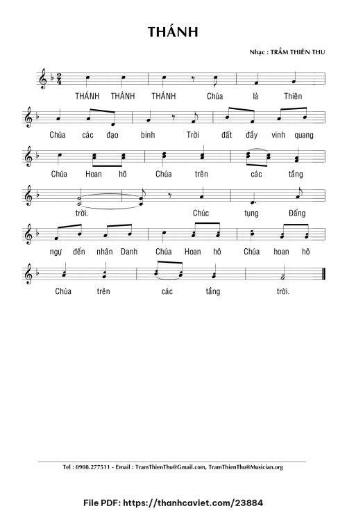 Bộ lễ Misericordia – Thánh Thánh Thánh - Trầm Thiên Thu - trang 1
