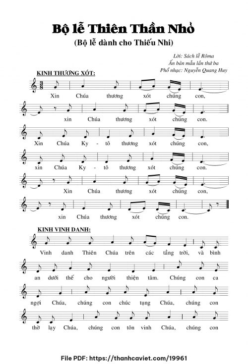 Bộ Lễ Thiên Thần Nhỏ - Nguyễn Quang Huy - trang 1