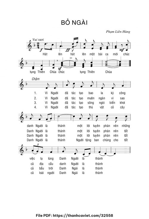 Bỏ Ngài - Lm. Phạm Liên Hùng - trang 1