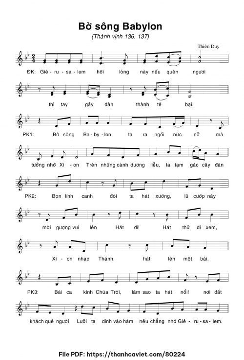 Bờ sông Babilon - Thiên Duy - trang 1