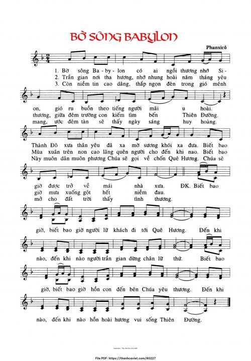 Bờ sông Babylon - Phanxicô - trang 1