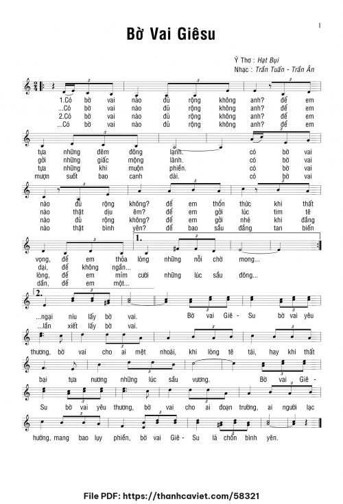 Bờ vai Giêsu - Lm. Trần Tuấn - trang 1
