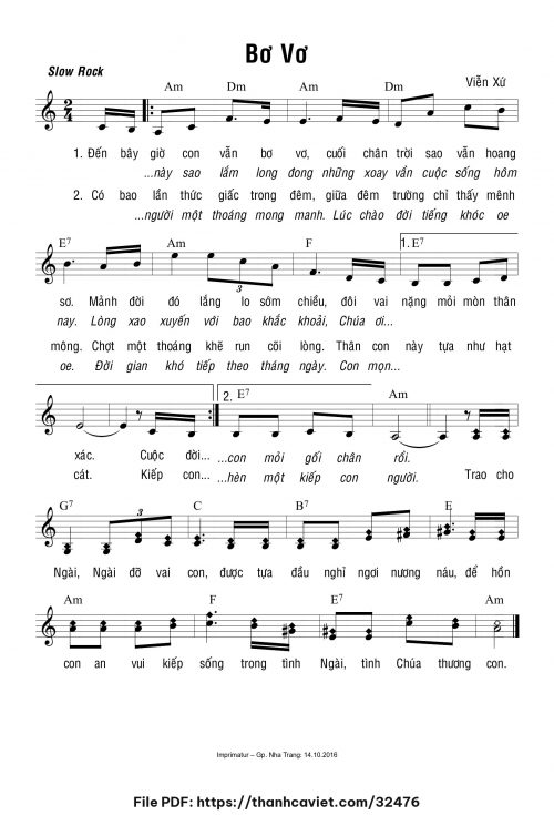Bơ vơ - Viễn Xứ - trang 1