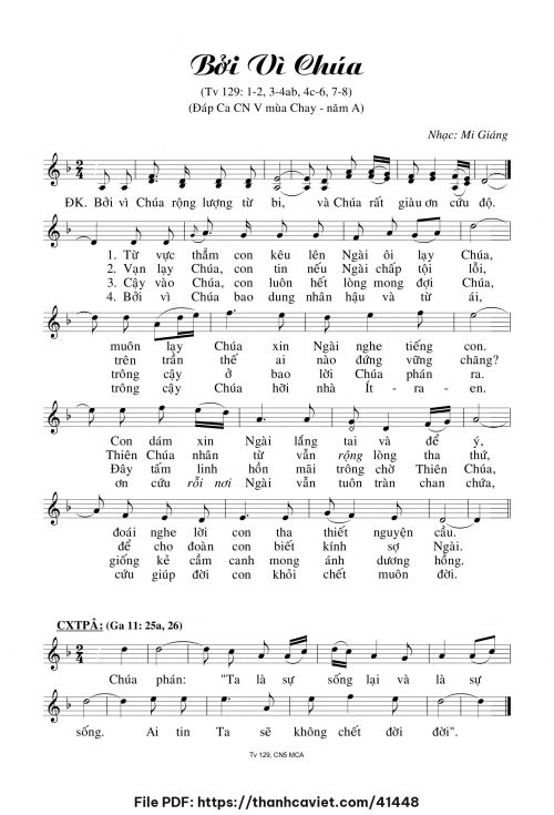 Bởi vì Chúa - Mi Giáng - trang 1