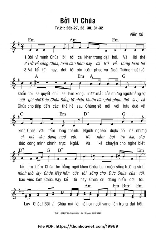 Bởi vì Chúa - Viễn Xứ - trang 1