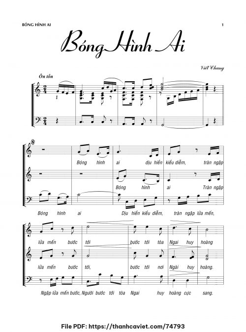 Bóng hình ai - Viết Chung - trang 1