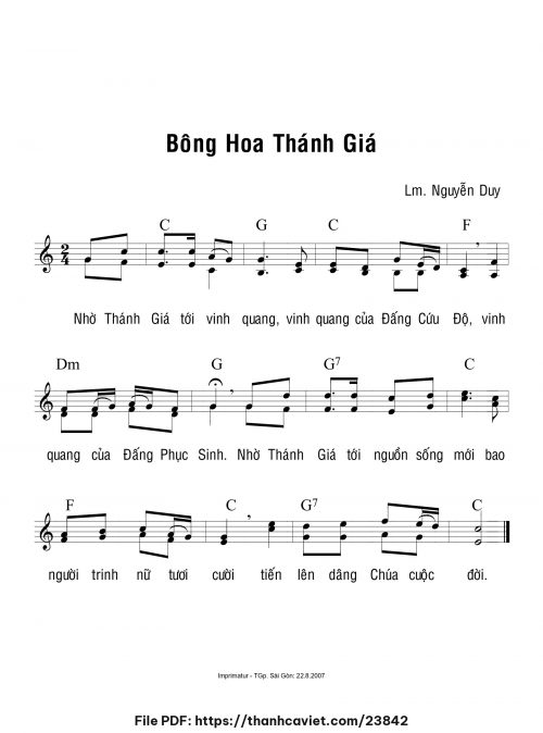 Bông hoa Thánh Giá - Lm. Nguyễn Duy - trang 1