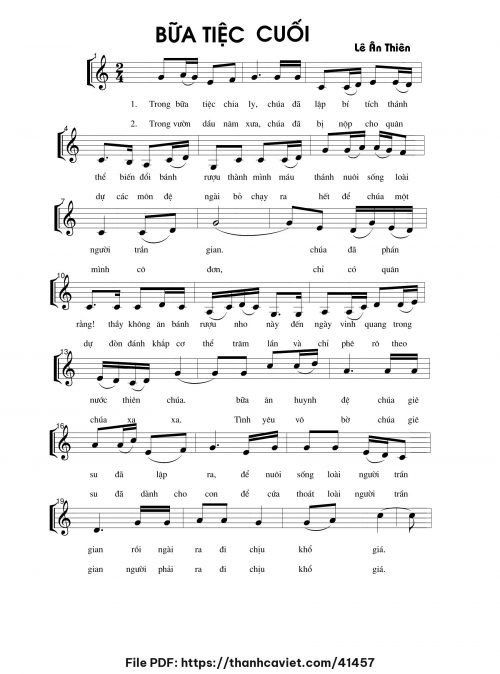 Bữa tiệc cuối - Lê Ân Thiên - trang 1