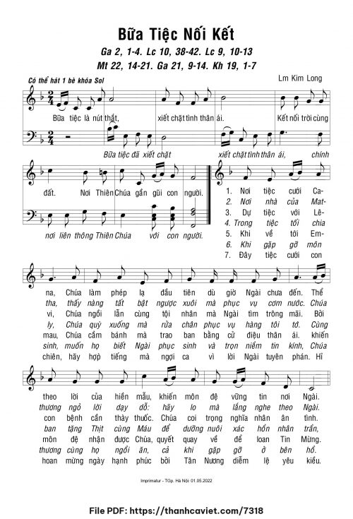 Bữa tiệc nối kết - Lm. Kim Long - trang 1