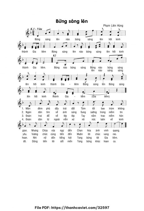 Bừng sáng lên - Lm. Phạm Liên Hùng - trang 1