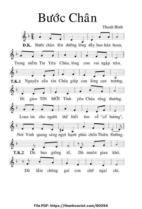 Bước chân - Lm. Thanh Bình - trang 1