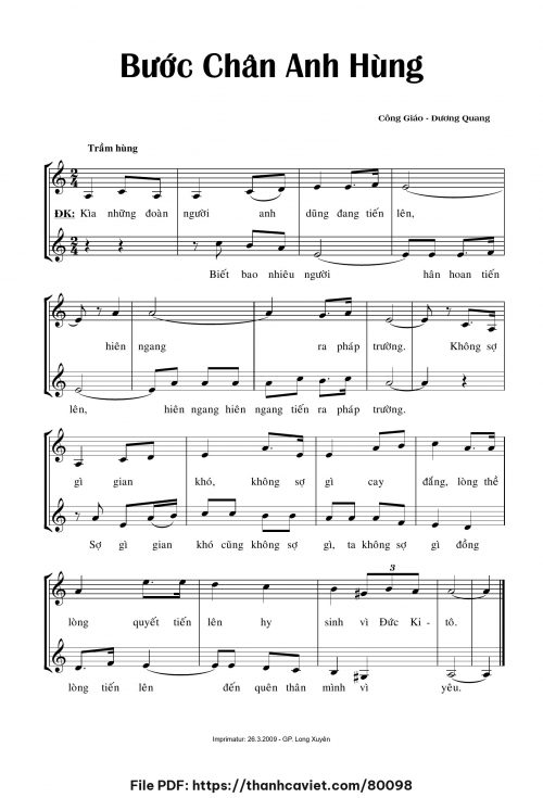 Bước chân anh hùng – Công Giáo & Dương Quang - Công Giáo - Dương Quang - trang 1