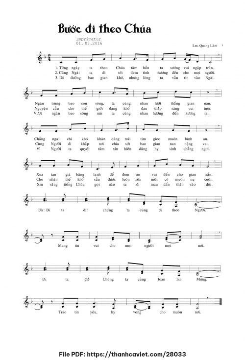 Bước đi theo Chúa - Lm. Quang Lâm - trang 1