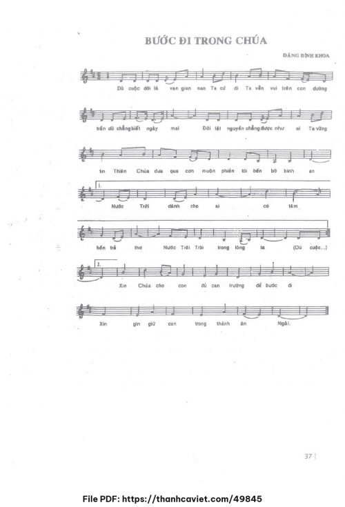 Bước đi trong Chúa - Đặng Đình Khoa - trang 1