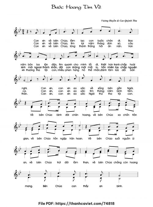 Bước hoang tìm về - Vương Huyền - Cao Quỳnh Thư - trang 1