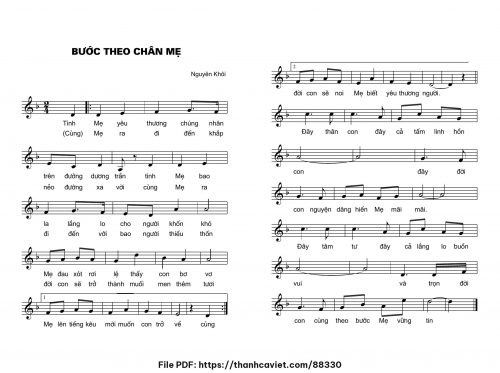Bước theo chân Mẹ - Lm. Nguyên Khôi - trang 1