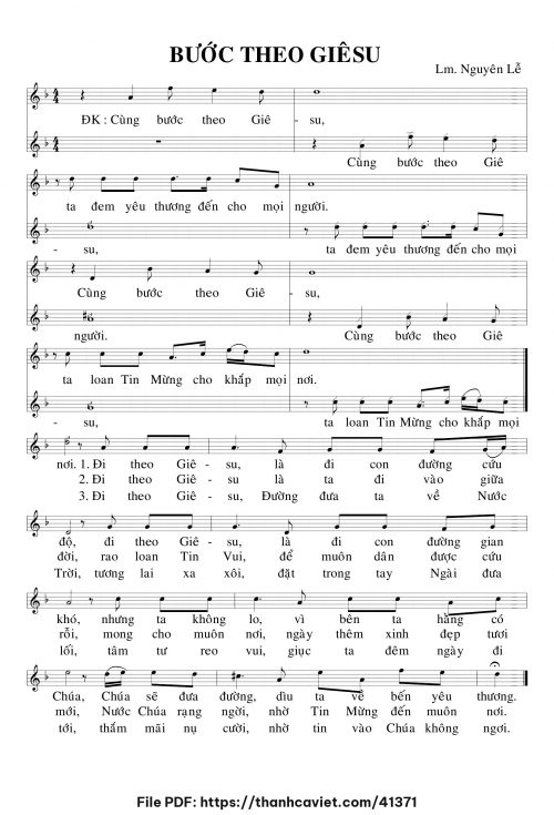 Bước theo Giêsu - Lm. Nguyên Lễ - trang 1