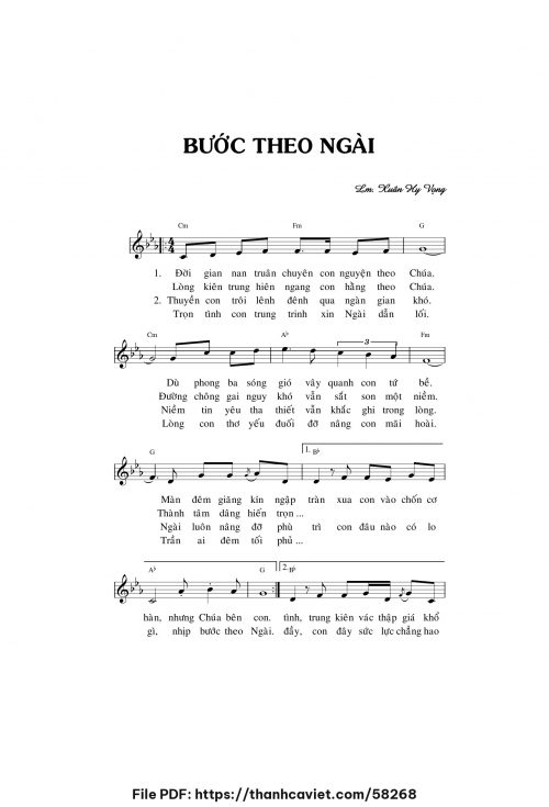 Bước theo Ngài - Lm. Xuân Hy Vọng - trang 1