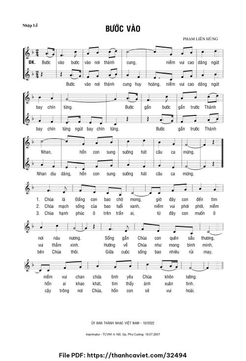Bước vào - Lm. Phạm Liên Hùng - trang 1