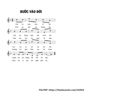 Bước vào đời - Chưa biết - trang 1