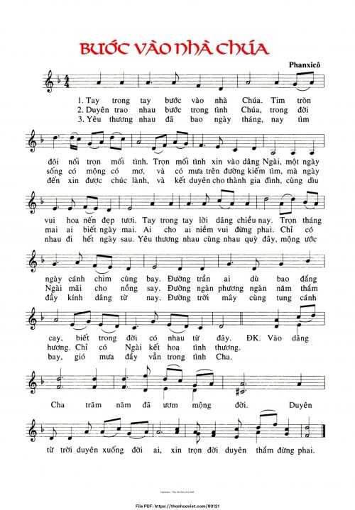 Bước vào nhà Chúa - Phanxicô - trang 1