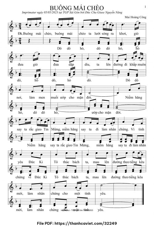 Buông mái chèo - Mai Hoàng Công - trang 1