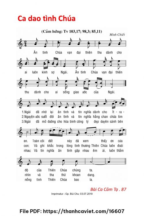 Ca dao tình Chúa - Lm. Minh Chiết - trang 1