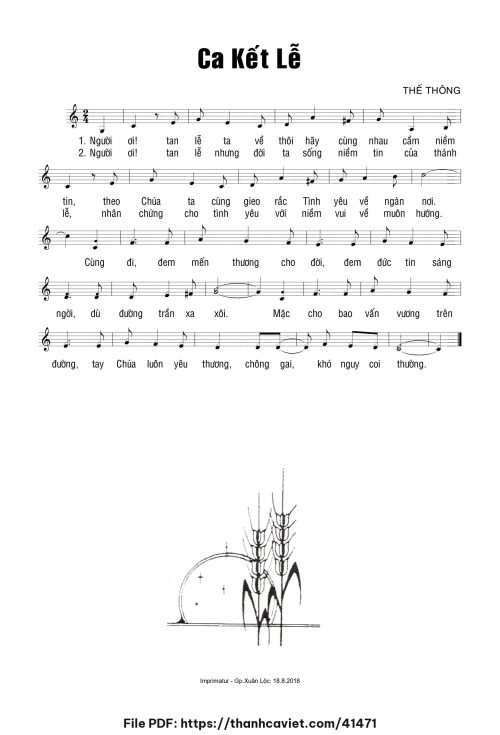 Ca kết lễ - Thế Thông - trang 1