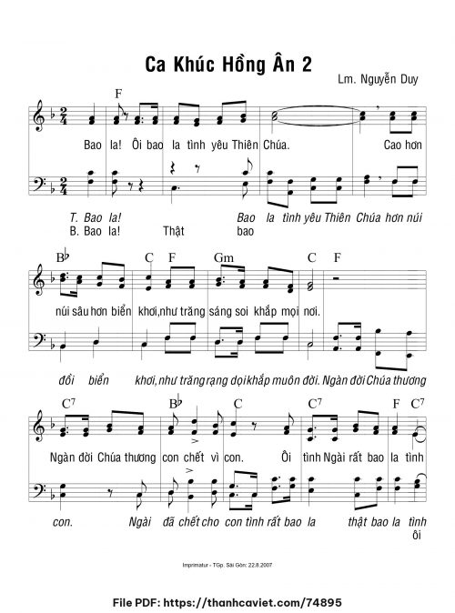 Ca khúc hồng ân 2 - Lm. Nguyễn Duy - trang 1