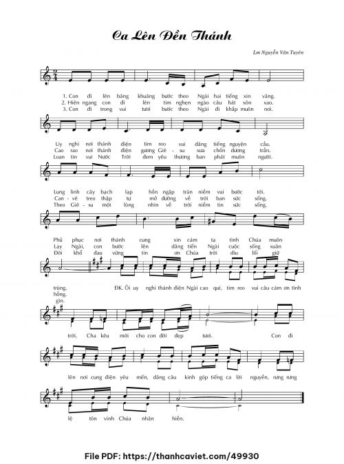Ca lên đền thánh - Lm. Nguyễn Văn Tuyên - trang 1