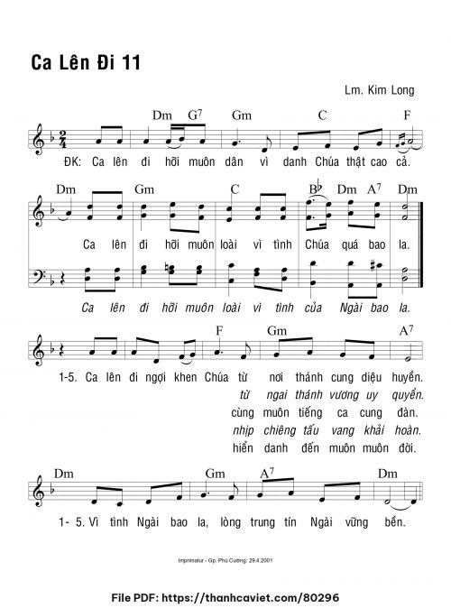Ca lên đi 11 - Lm. Kim Long - trang 1
