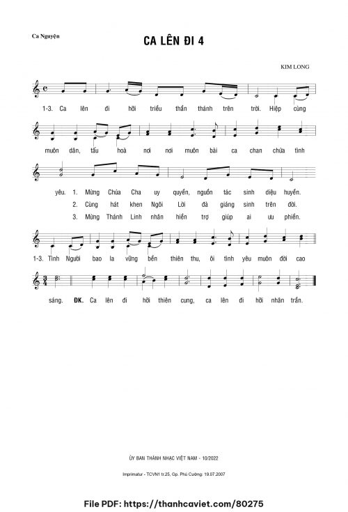 Ca lên đi 4 - Lm. Kim Long - trang 1