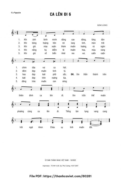 Ca lên đi 6 - Lm. Kim Long - trang 1