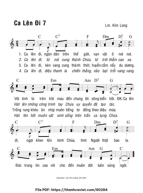 Ca lên đi 7 - Lm. Kim Long - trang 1