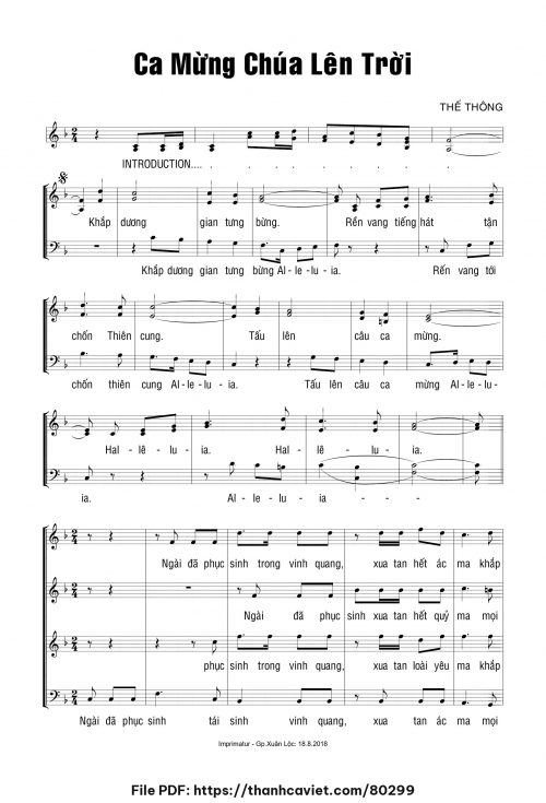 Ca mừng Chúa lên trời - Thế Thông - trang 1
