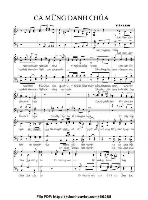 Ca mừng danh Chúa - Tiến Linh - trang 1