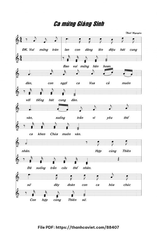 Ca mừng giáng sinh - Lm. Thái Nguyên - trang 1