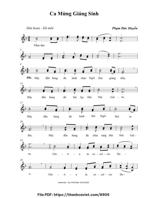 Ca mừng Giáng Sinh - Phạm Đức Huyến - trang 1