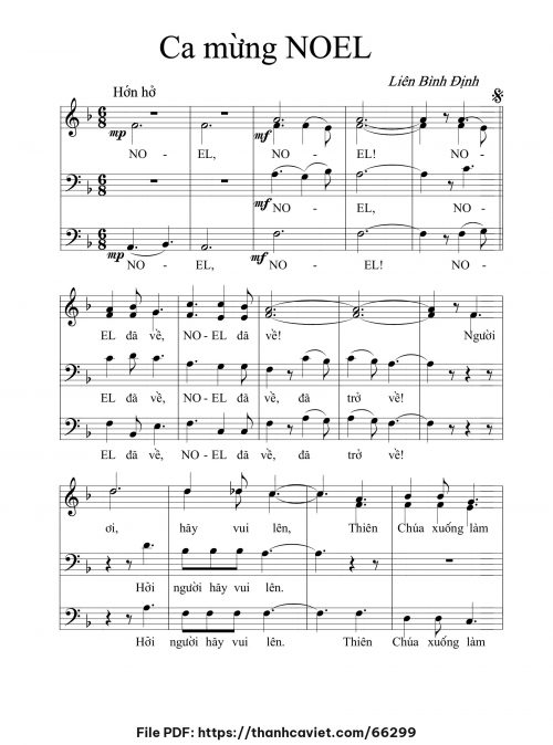 Ca mừng Noel - Liên Bình Định - trang 1