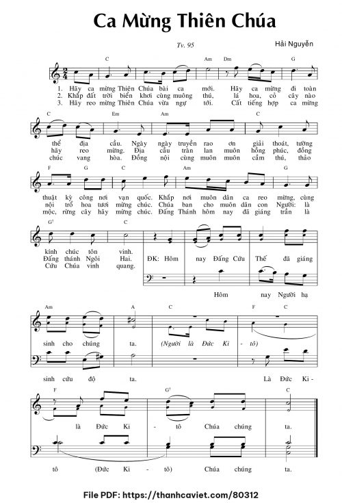 Ca Mừng Thiên Chúa - Hải Nguyễn - trang 1