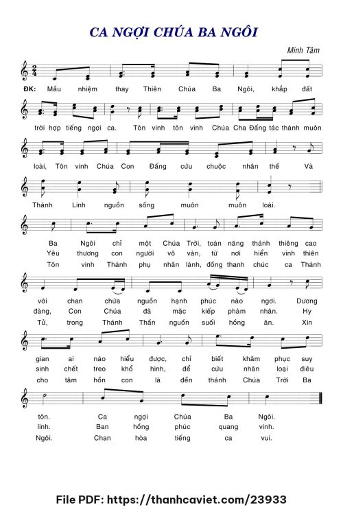 Ca ngợi Chúa Ba Ngôi - Minh Tâm - trang 1