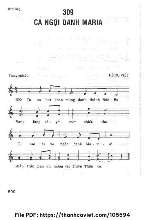 Ca Ngợi danh Maria - Hùng Việt - trang 1