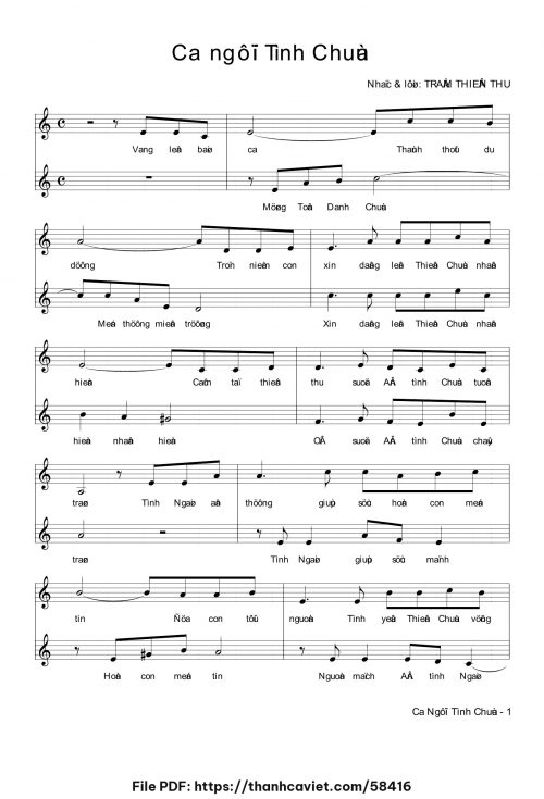 Ca ngợi tình Chúa - Trầm Thiên Thu - trang 1