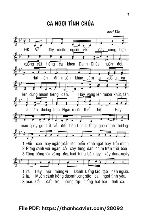 Ca ngợi tình Chúa - Lm. Hoài Bắc, OP - trang 1