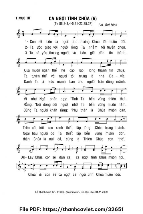 Ca ngợi tình Chúa 6 - Lm. Bùi Ninh - trang 1