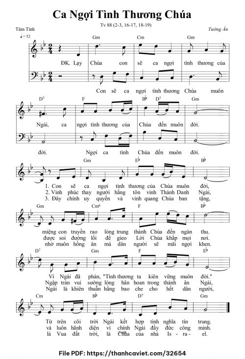 Ca ngợi tình thương Chúa - Tường Ân - trang 1
